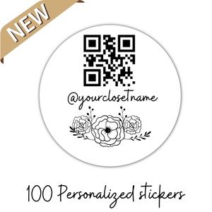 Personalized QR code Poshmark Stickers